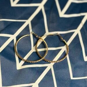 Gold Hoop Earrings w/Studs